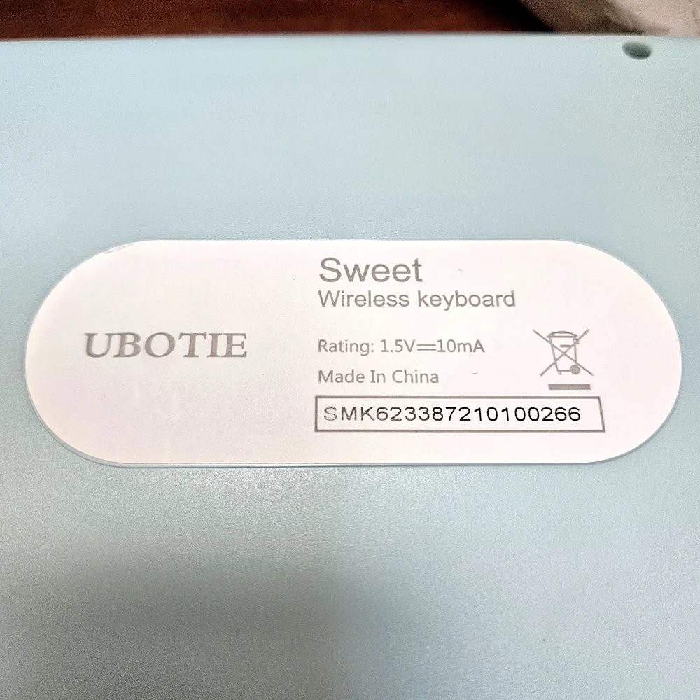 Pastel Blue and White Wireless Keyboard